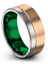 Woman 18K Rose Gold Bands Wedding Ring Tungsten 18K Rose Gold Men Men&#39;s Jewelry - Charming Jewelers