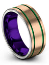 Guys Promise Band Flat 18K Rose Gold Woman&#39;s Tungsten Carbide Wedding Rings 18K - Charming Jewelers