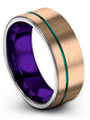 Wedding 18K Rose Gold Nice Rings Engagement Guys Ring Set Engagement Band - Charming Jewelers