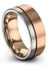 Minimalist Wedding Band Wedding Ring for Woman Tungsten 18K