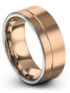 Wedding Bands for Couple Tungsten and 18K Rose Gold Wedding Bands for Guys 18K - Charming Jewelers