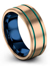 18K Rose Gold and Black Wedding Band for Men&#39;s Tungsten Matching Wedding Ring - Charming Jewelers