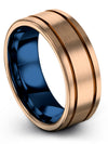 Carbide Guys Wedding Band Tungsten Bands Ladies 18K Rose Gold Ring for Couples - Charming Jewelers