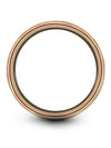Wedding Band for Fiance Bands Tungsten 18K Rose Gold Bands Female 8mm 18K Rose - Charming Jewelers