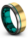 Woman&#39;s Tungsten Anniversary Ring 18K Yellow Gold Tungsten Engagement Male - Charming Jewelers