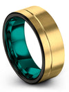 Affordable Wedding Rings for Woman&#39;s Tungsten Man Bands 18K Yellow Gold 18K - Charming Jewelers