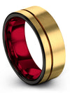 Tungsten Carbide Wedding Rings for Male Brushed Tungsten Bands for Men&#39;s Ring - Charming Jewelers