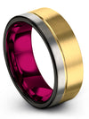 18K Yellow Gold 18K Yellow Gold Tungsten Promise Ring Tungsten 18K Yellow Gold - Charming Jewelers