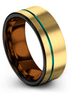 Wedding Band Woman&#39;s Engraved Wedding Rings Tungsten Brushed 18K Yellow Gold - Charming Jewelers