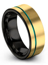 18K Yellow Gold Anniversary Band Sets for Fiance and Him 18K Yellow Gold Bands - Charming Jewelers