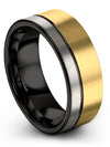 Male Jewlery Tungsten Engagement Guy Rings for Woman Band for Him 18K Yellow - Charming Jewelers