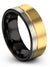 18K Yellow Gold Wedding Ring Sets for Girlfriend Mens