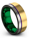 Groove Wedding Band for Men Tungsten Carbide Bands for Couples Simple Jewelry - Charming Jewelers