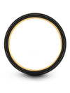8mm 5th Anniversary Ring Tungsten Ring Man 18K Yellow Gold Marriage Bands - Charming Jewelers