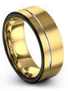 Wedding and Engagement Woman&#39;s Band Tungsten Rings Her and Boyfriend Brushed - Charming Jewelers