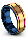 18K Yellow Gold Wedding Rings Sets for Her and Her and Boyfriend Tungsten - Charming Jewelers