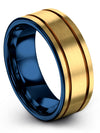 18K Yellow Gold Guys Wedding Bands Cute Wedding Ring Matching Engagement Lady - Charming Jewelers