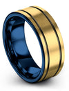 Pure 18K Yellow Gold Wedding Ring for Boyfriend and Wife