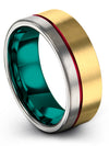 Wedding Band for Couple 18K Yellow Gold Lady 18K Yellow Gold Tungsten Carbide - Charming Jewelers