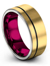 18K Yellow Gold Jewelry Wedding Awesome Tungsten Rings Engraved Couple Rings - Charming Jewelers