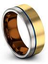 Wedding Ring Set Girlfriend and Fiance Tungsten Wedding Ring for Man 18K Yellow - Charming Jewelers