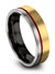 18K Yellow Gold Woman's Tungsten Anniversary Ring Tungsten