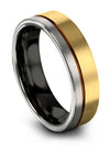 18K Yellow Gold Woman&#39;s Tungsten Anniversary Ring Tungsten