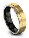 Guy 18K Yellow Gold Engagement Men&#39;s Ring and Wedding Ring Tungsten Promise - Charming Jewelers