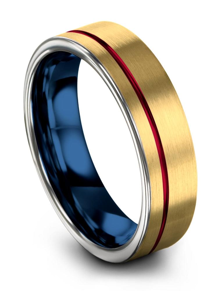 18K Yellow Gold Jewelry for Woman's Wedding Rings Tungsten