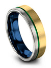 Plain Wedding Rings 18K Yellow Gold Tungsten Engagement Woman&#39;s Bands Promise - Charming Jewelers