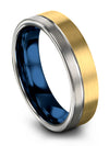 18K Yellow Gold Jewelry Wedding Tungsten 18K Yellow Gold and Grey Rings - Charming Jewelers