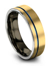 6mm 18K Yellow Gold Engraving Tungsten Womans Bands Band Sets for Girlfriend - Charming Jewelers