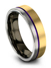 Wedding Rings Bands for Him and Fiance 6mm Tungsten Carbide