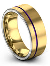 Wedding Ring Ladies 18K Yellow Gold Tungsten Carbide Ring