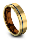 Wedding Band for Mens 18K Yellow Gold 18K Yellow Gold Tungsten Bands Set 18K - Charming Jewelers