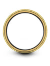 8mm 18K Yellow Gold Line Bands Tungsten 18K Yellow Gold Band 8mm Small - Charming Jewelers
