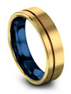 Wedding Ring Band Male Tungsten Ring Brushed Fiance and Husband Fiance and Her - Charming Jewelers