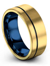 Male and Mens Wedding Ring Sets 18K Yellow Gold One of a Kind Band 18K Yellow - Charming Jewelers