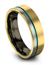 18K Yellow Gold Guys Promise Band Ladies Engagement Rings