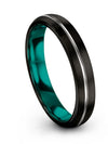 Metal Wedding Rings Tungsten Band for Womans Engraved I Love You Black Plated - Charming Jewelers