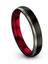 Matching Tungsten Anniversary Ring Tungsten Black Rings 4mm