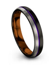 Brushed Black Wedding Rings Engagement Ring for Guys Tungsten Her and His - Charming Jewelers