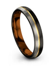 Men&#39;s Wedding Rings Unique Black and 18K Yellow Gold Dainty Wedding Rings - Charming Jewelers