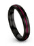 Anniversary Band for Wife Black Tungsten Ring for Couples