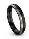 Black Wedding Ring Sets Fiance and Her Black Woman Bands Tungsten Cute Simple - Charming Jewelers