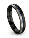 Minimalist Wedding Ring Men&#39;s Fancy Tungsten Rings Black Blue Midi Ring - Charming Jewelers