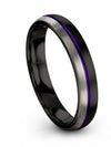 Tungsten Anniversary Ring Black and Purple Tungsten Ring for Men and Men - Charming Jewelers