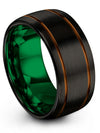 Wedding Band for Both Lady and Male 10mm Mens Tungsten Wedding Band Black 10mm - Charming Jewelers