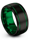 Brushed Woman Wedding Rings Engraving Tungsten Male Rings Mid Band Black Simple - Charming Jewelers