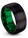 Tungsten Anniversary Band Sets for Men&#39;s Tungsten Polished Band for Guys Couple - Charming Jewelers